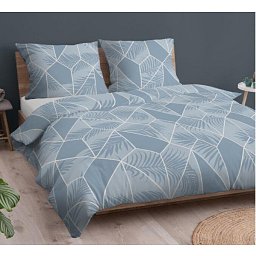 Obrázek pro produkt Mikroplyšové kombinované povlečení Kapradí modré 140X200 70X90