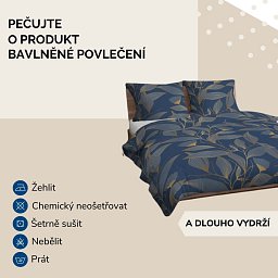 Obrázek pro produkt Bavlněné povlečení Trojúhelníky žluté 140X200 70X90