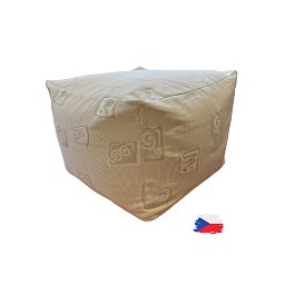 Obrázek pro produkt Kostka krémová s krémový vzorem 50X50X40 cm